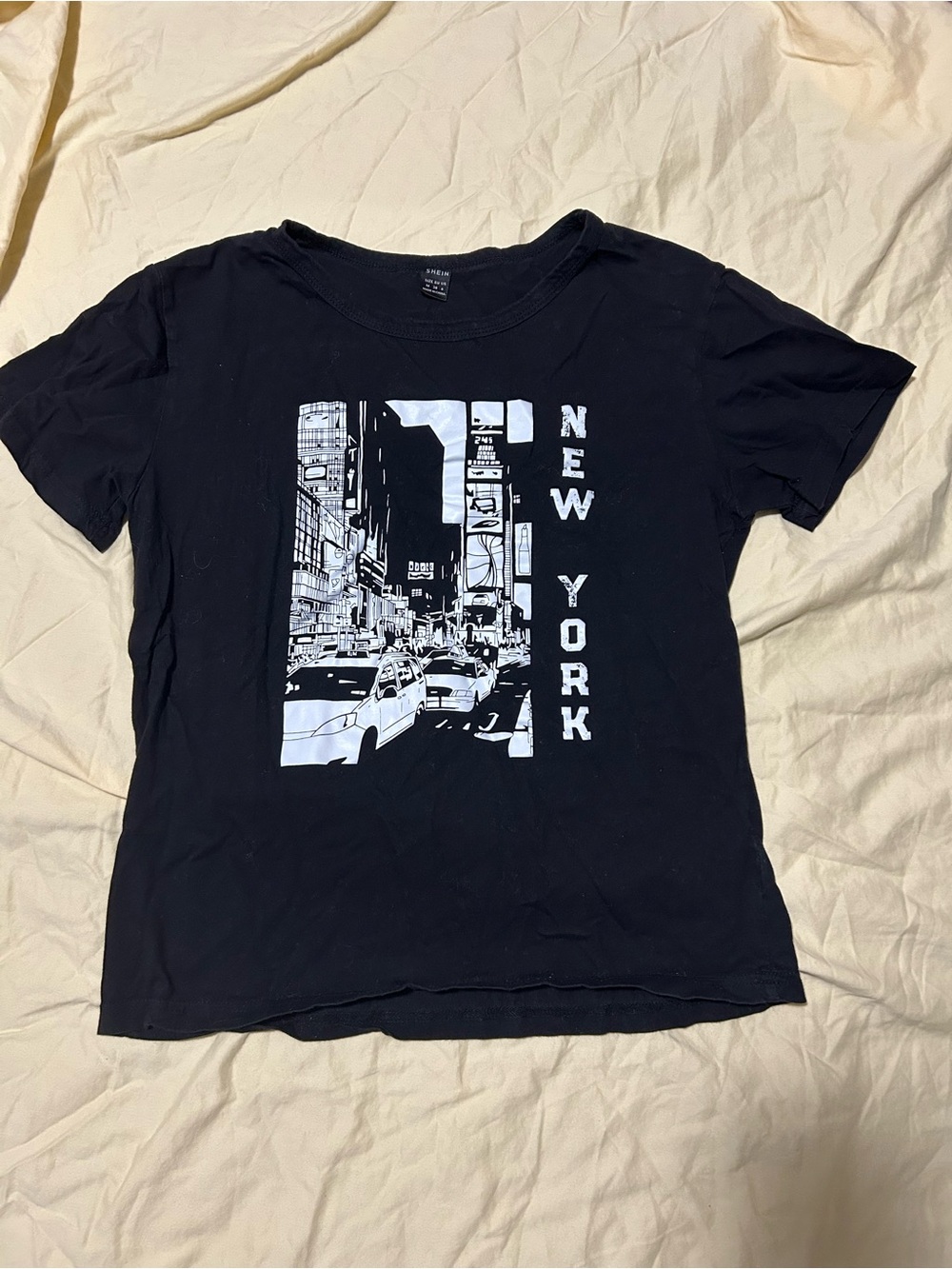 SHEIN Black New York Graphic Tee
